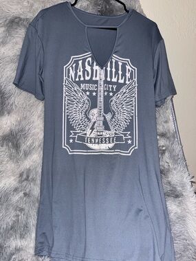 Blinged Out Graphic Tshirt Dress